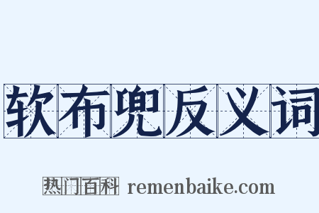 软布兜反义词是什么意思的图片